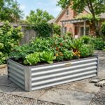 Onetallc Heavy-Duty Modular Galvanized Steel Raised Garden Bed (8x4x2 ft)
