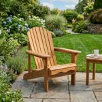 Onetallc Premium Ergonomic All-Weather Teak Adirondack Garden Lounge Chair